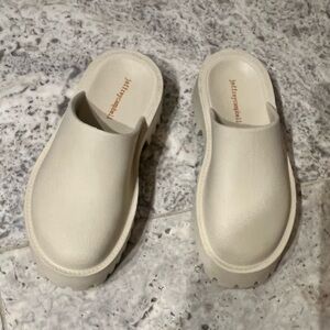 Jeffrey Campbell Off-White Mules